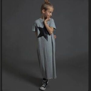 nununu Gray Star Casual Kids Dress